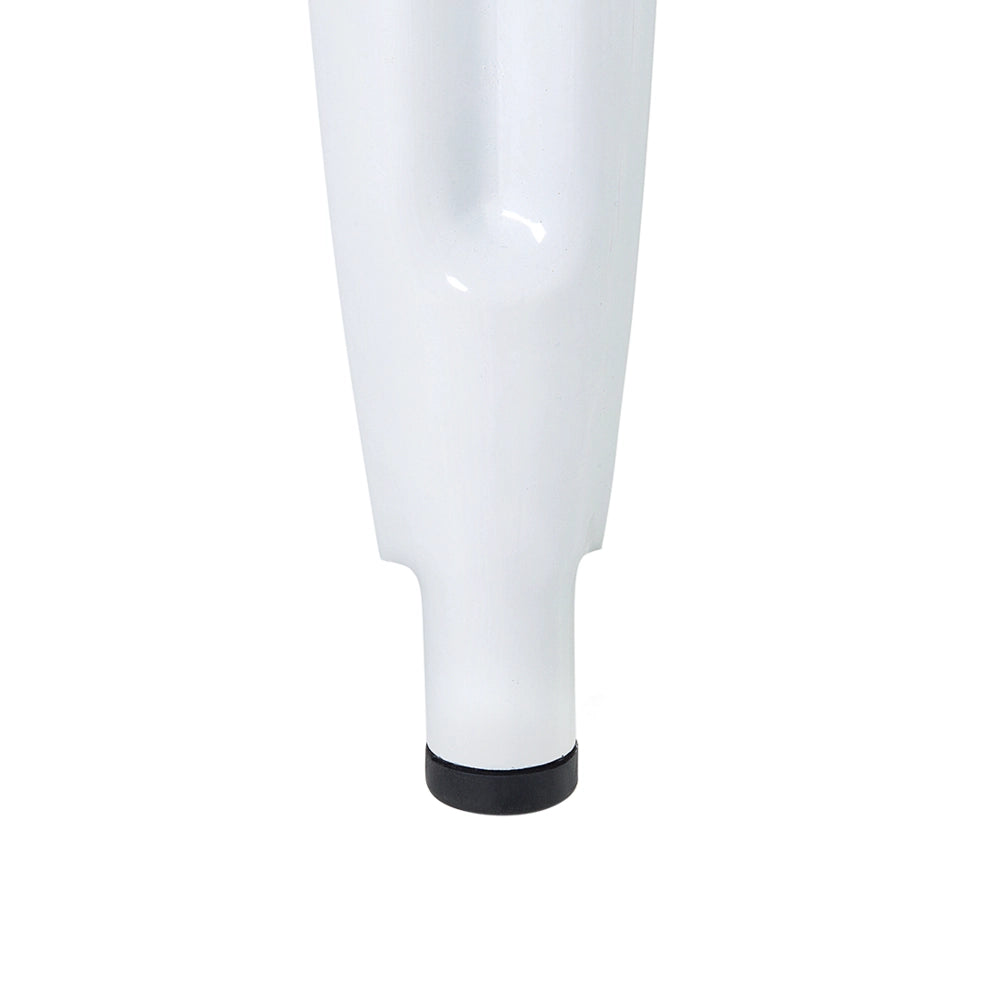 Set di 2 sgabelli da bar in Acciaio bianco 76 cm impilabili altezza bancone industriale