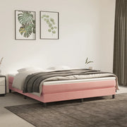 Materasso a Molle Insacchettate-Materasso per letto Rosa 160x210x20 cm in Velluto