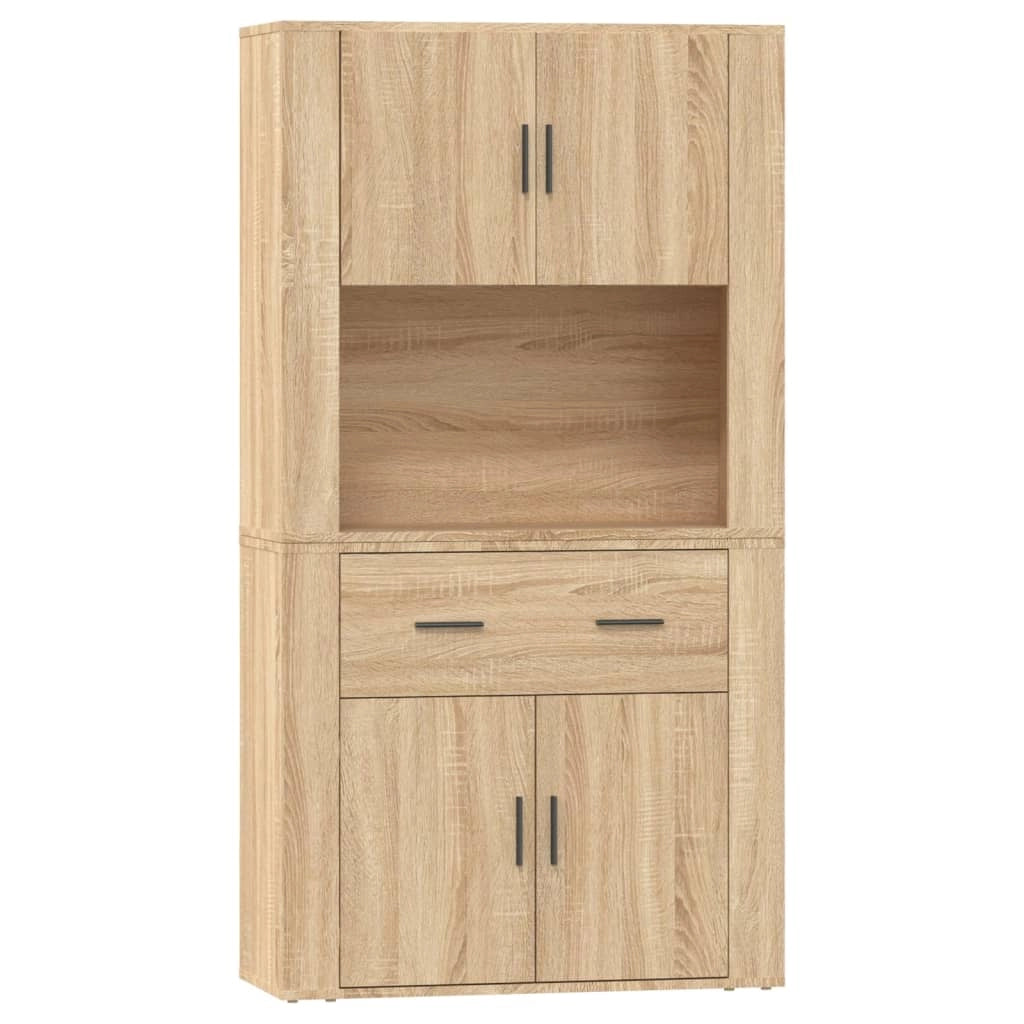 Buffet credenza cassettiera armadio mobile contenitore organizer cucina soggiorno salotto legno ingegnerizzato Sonoma alto marrone 02_0034216