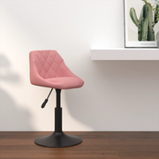 Sgabello Bar Rosa 46x44x(62,5-77,5) cm Velluto