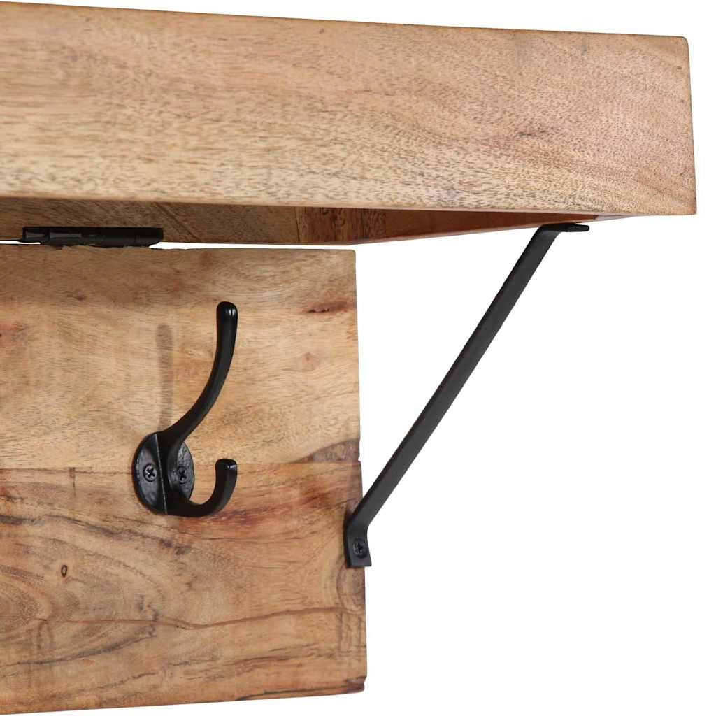 Appendiabiti da parete dal design moderno 73 x 19 x 23 cm legno di acacia marrone 02_0057997