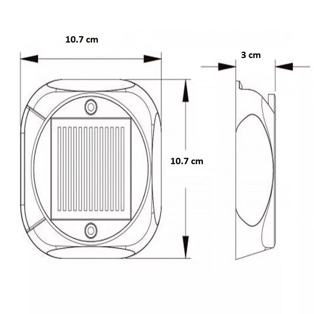 Confezione 10 faretti faretto segnapassi impermeabile IP54 crepuscolare batteria ad energia solare LED luce 3000K per esterno giardino viale scale