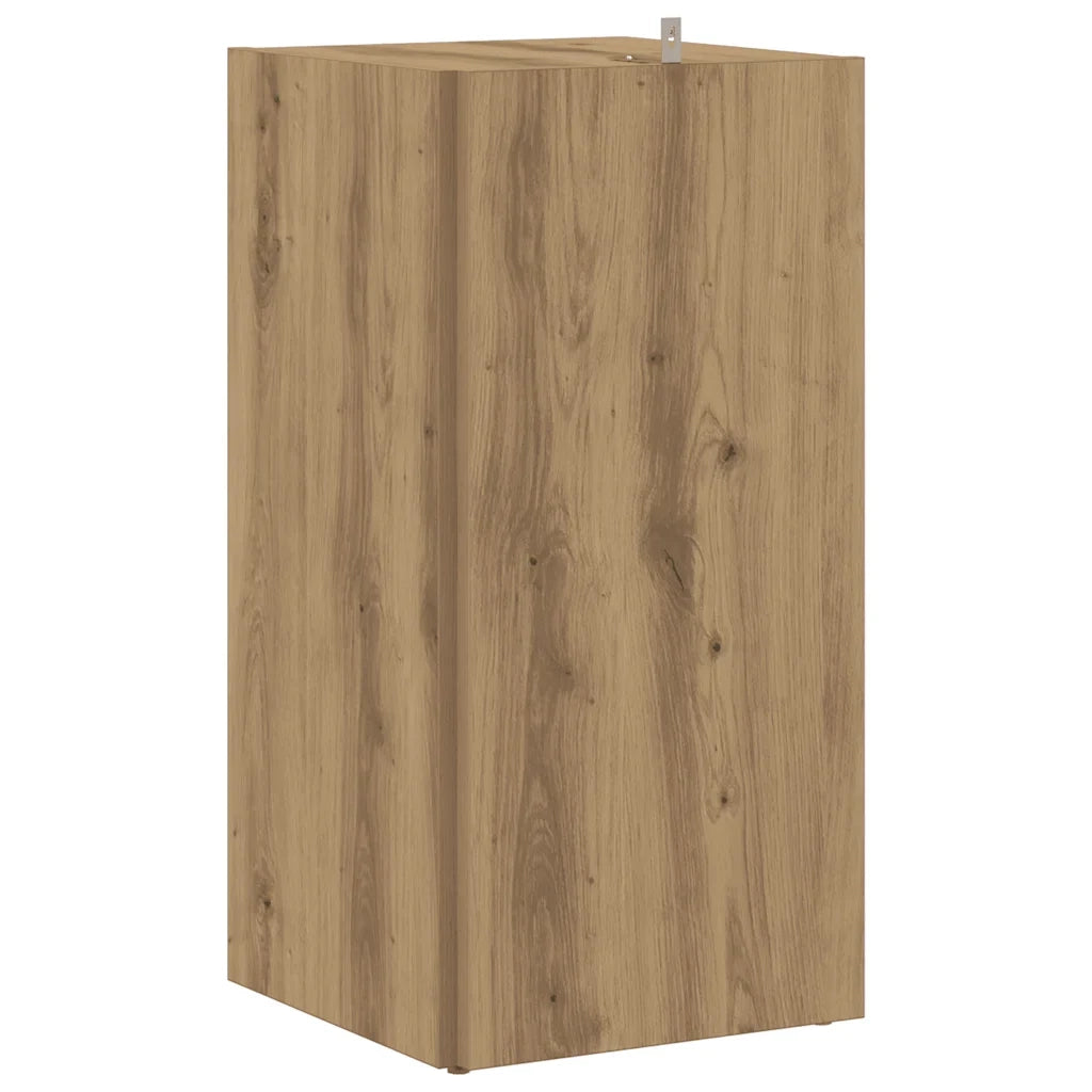 Mobile angolare classico contenitore compatto 33 x 33 x 67 cm finitura rovere ingegnerizzato realizzato artigianalmente 02_0050927