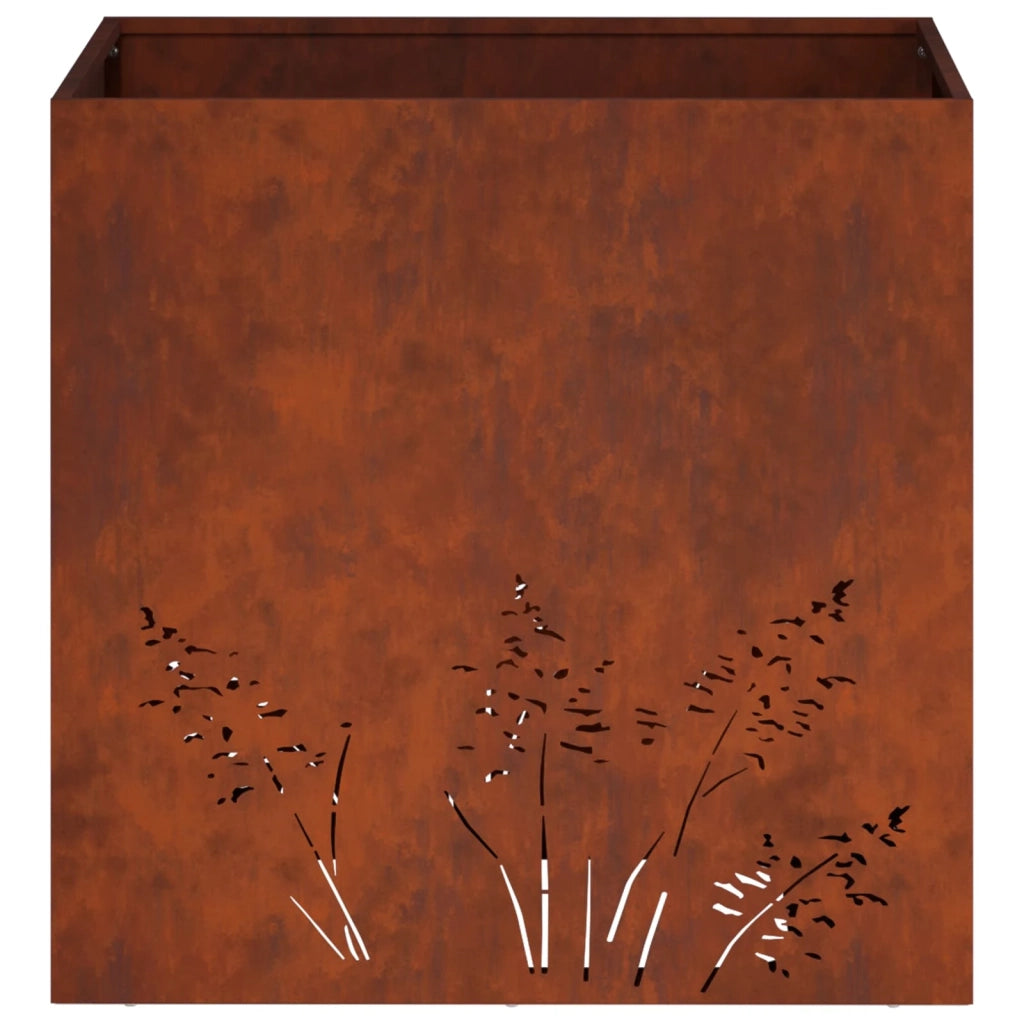 Vaso da giardino 2 pz Ruggine 50 x 50 x 49 cm Acciaio Corten 8005805