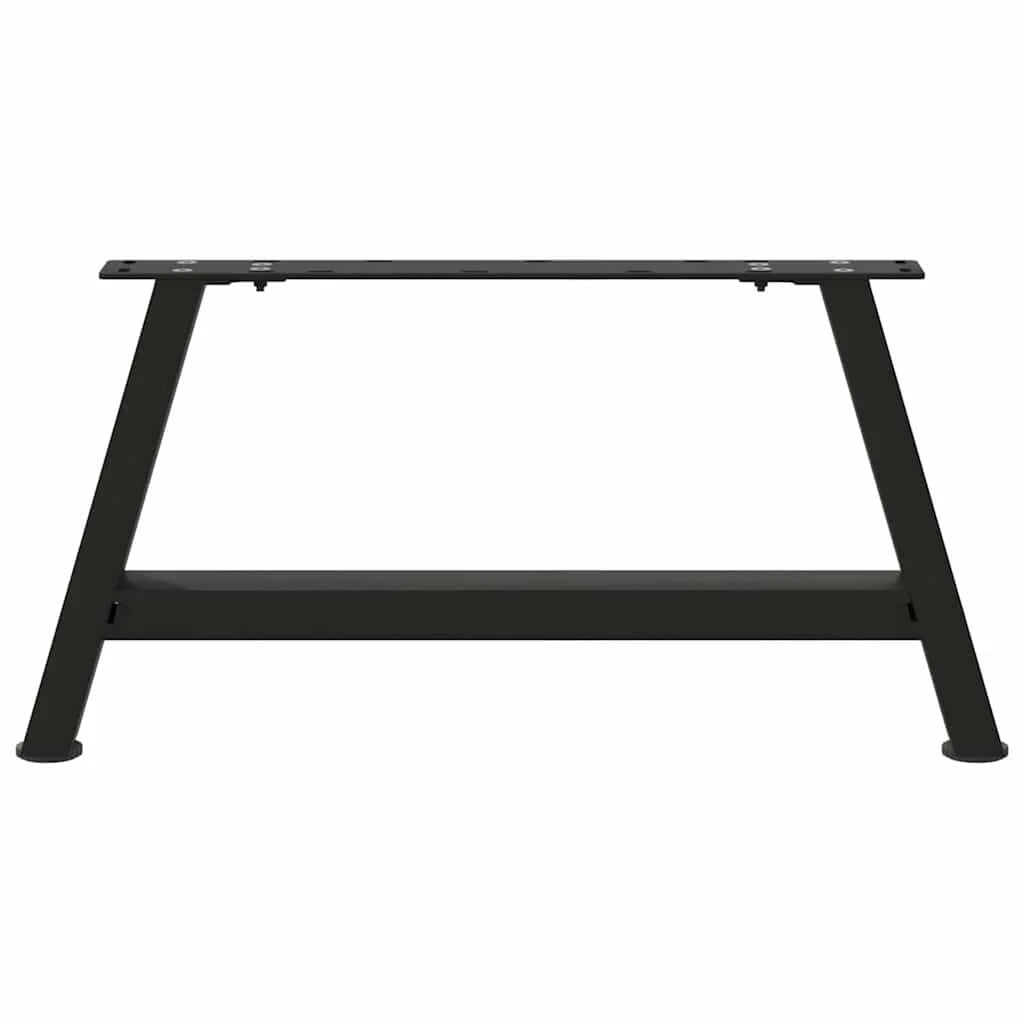 Set di 2 gambe per tavolino da caffè a forma di A 60 x 30 cm stabili con livelli regolabili design moderno in acciaio nero 02_0057100