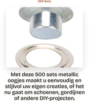 Kit di accessori per grommet - Set di 500 pezzi - Antirossore - Duraturo - Borse in pelle - Attrezzatura DIY per artigianato
