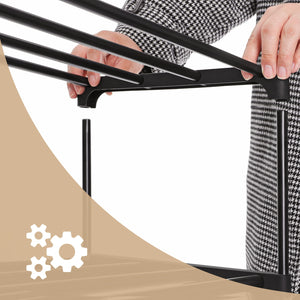 Scarpiera Valora in metallo nero a 6 ripiani in stile loft | moderna | metallo resistente