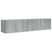 Set Mobili Porta TV 2 pz | Armadietto TV | Mobile Porta TV Grigio Sonoma in Legno Multistrato