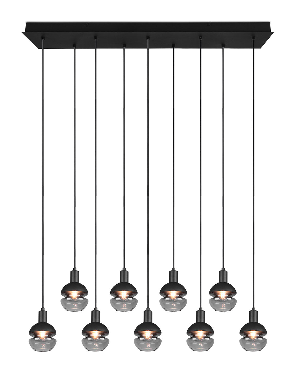 Lampada a Sospensione da Interno Attacco E14 in Metallo Nero e Oro