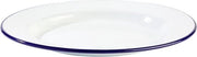 Bord in vernice, diametro 26 cm x altezza 2 cm, bianco/blu, set da 2 pezzi