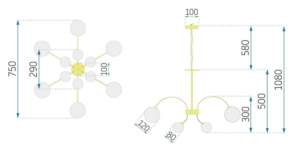 Lampada APP962-12CP Gold