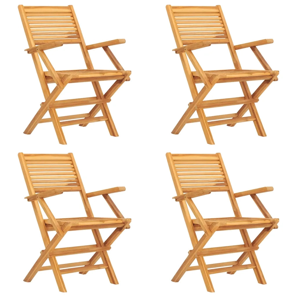 Set da Pranzo per Giardino 5 pz in Legno Massello di Teak 3155041