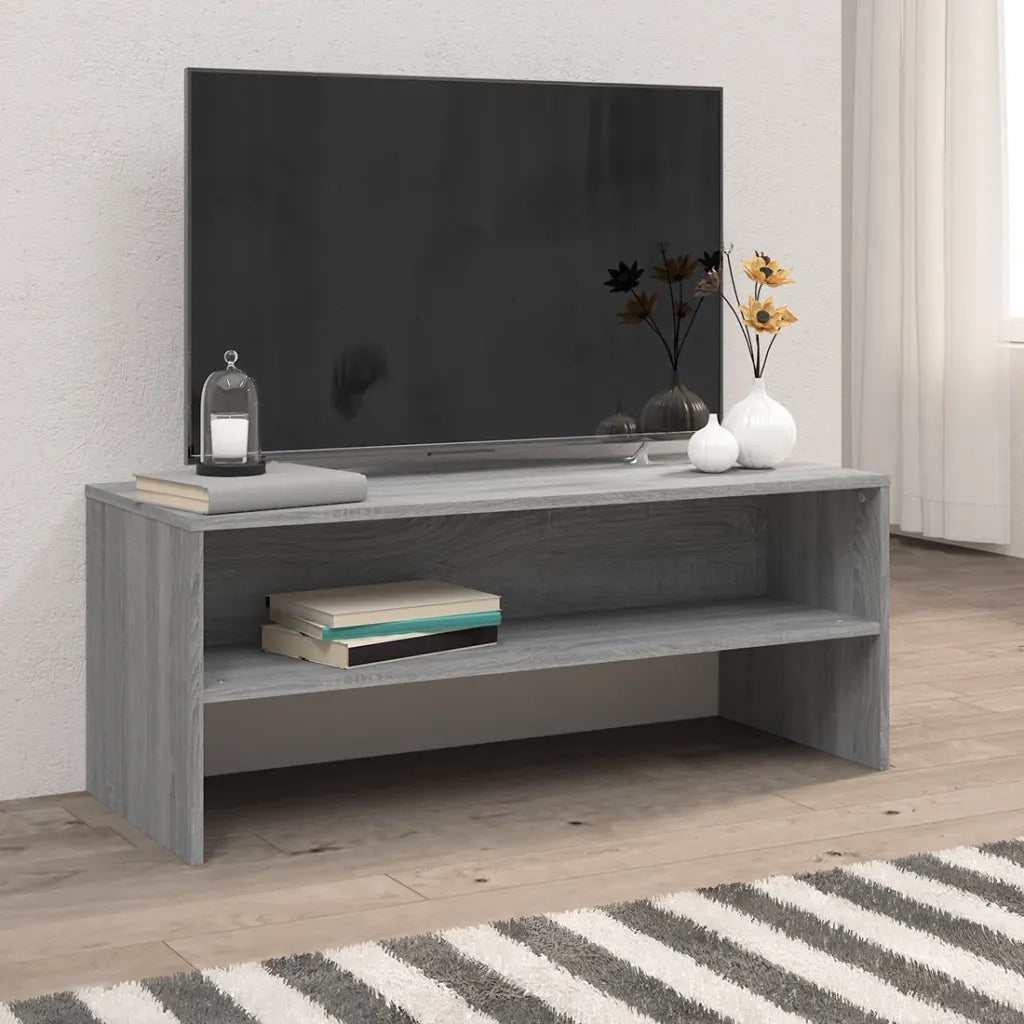 Mobile Porta TV Grigio Sonoma 100x40x40 cm in Legno Multistrato cod mxl 17672