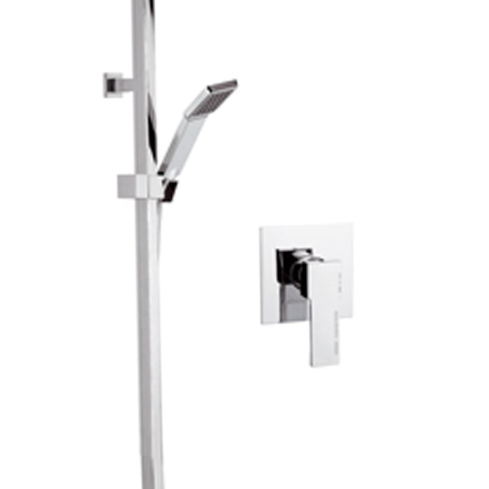 Set doccia in ottone cromato - serie wellness qubika