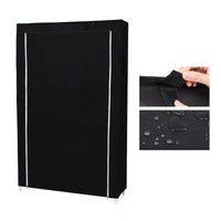 Scarpiera Valora nera | Armadio portaoggetti tessile a 9 ripiani