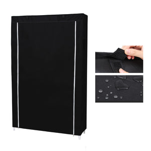 Scarpiera Valora nera | Armadio portaoggetti tessile a 9 ripiani