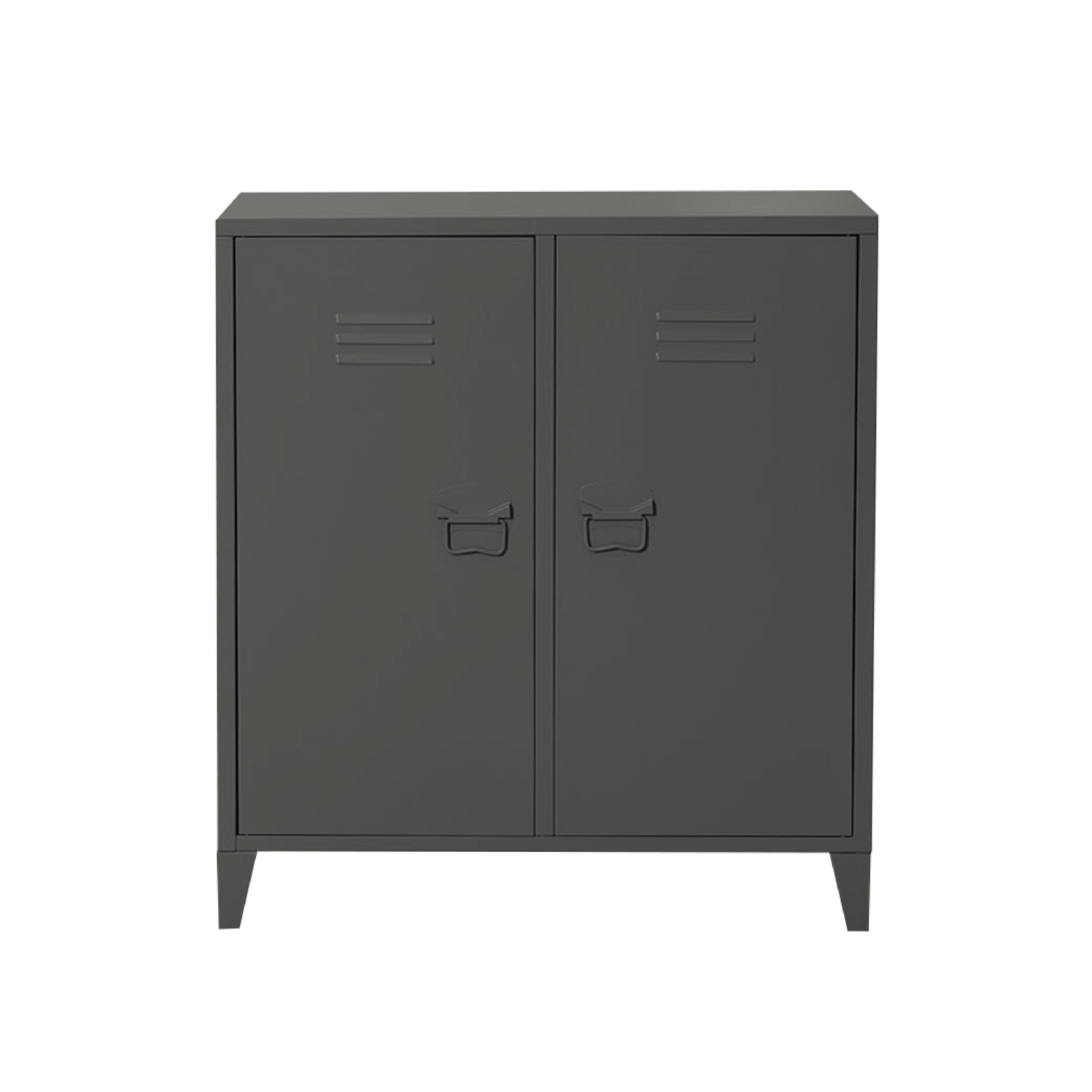 MOBILE 2 ANTE 80X40XH73CM ARDESIA IN METALLO.