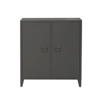 MOBILE 2 ANTE 80X40XH73CM ARDESIA IN METALLO.