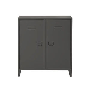 MOBILE 2 ANTE 80X40XH73CM ARDESIA IN METALLO.