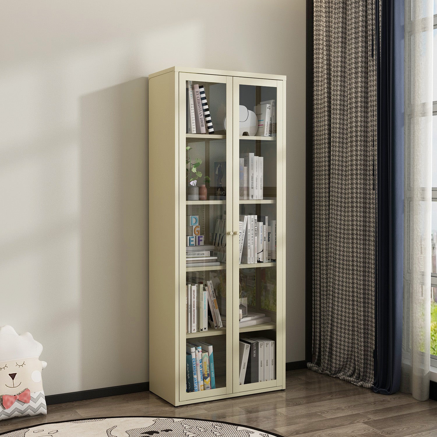 VETRINA AVANA 2 ANTA 70X35XH180CM IN METALLO.