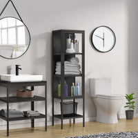 VETRINA ARDESIA 1 ANTA 42X35XH160CM IN METALLO.