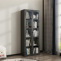 VETRINA ARDESIA 2 ANTA 70X35XH180CM IN METALLO.