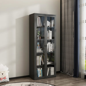 VETRINA ARDESIA 2 ANTA 70X35XH180CM IN METALLO.