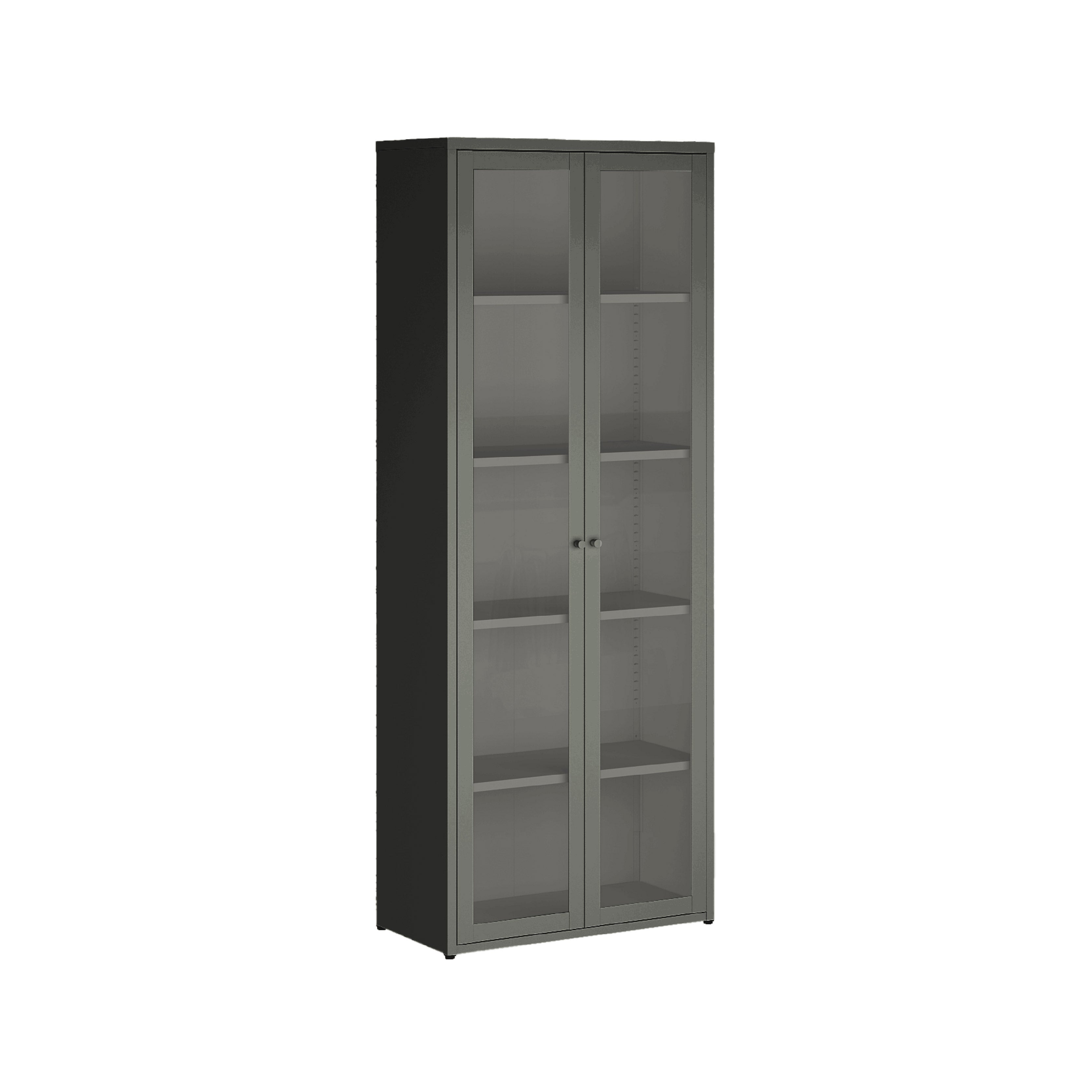 VETRINA ARDESIA 2 ANTA 70X35XH180CM IN METALLO.