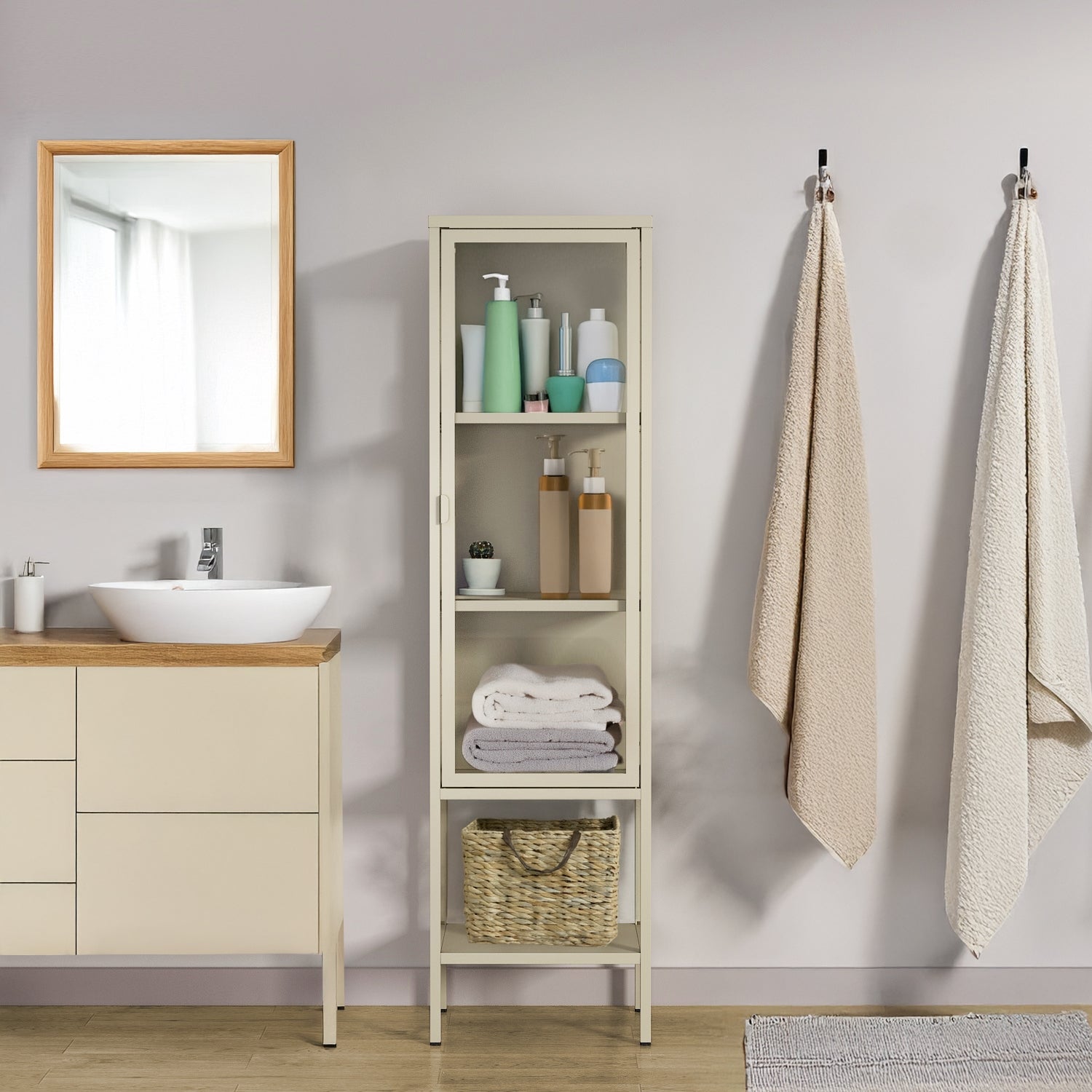 VETRINA AVANA 1 ANTA 42X35XH160CM IN METALLO.