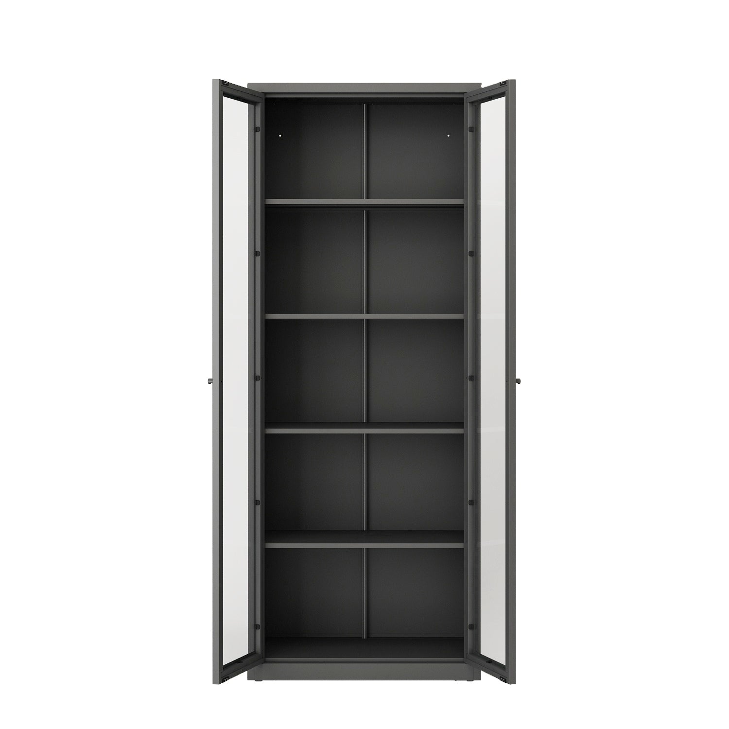 VETRINA ARDESIA 2 ANTA 70X35XH180CM IN METALLO.