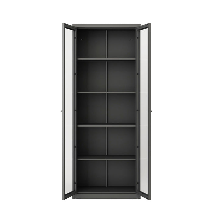 VETRINA ARDESIA 2 ANTA 70X35XH180CM IN METALLO.