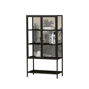 VETRINA JUNGLE 2 ANTE 80X35XH160CM ARDESIA.