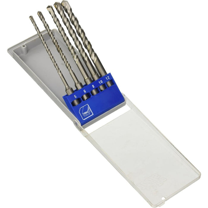 Topex 60h615 punte da muro sds p plus 5-12 x 160 mm 5 pezzi asso