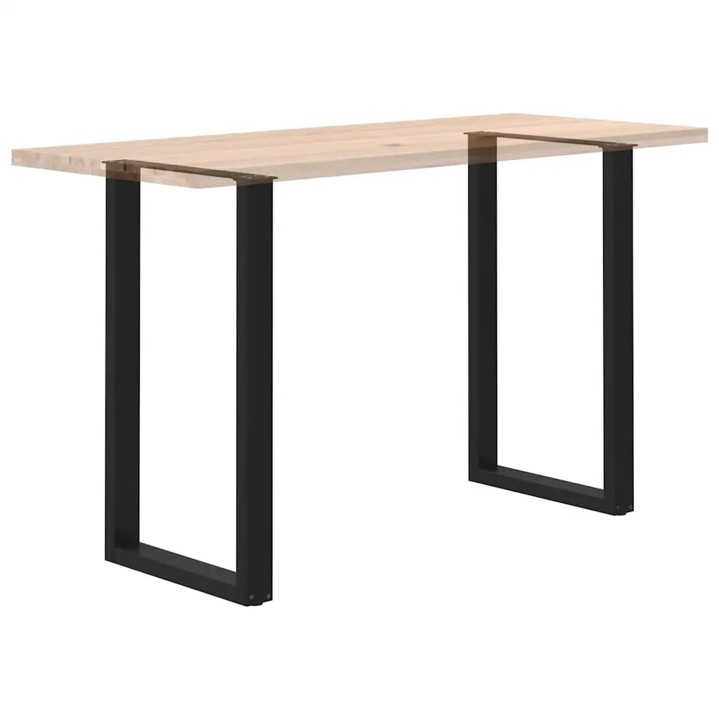 Gambe per tavolo da bar a forma di U 2 pz nere 60x(100-101) cm in acciaio