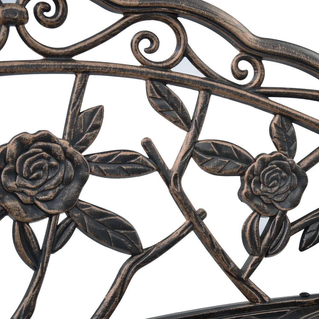 Panca da Bistrot-Panca da esterno-Panchine da esterno 100 cm Bronzo in Alluminio Pressofuso