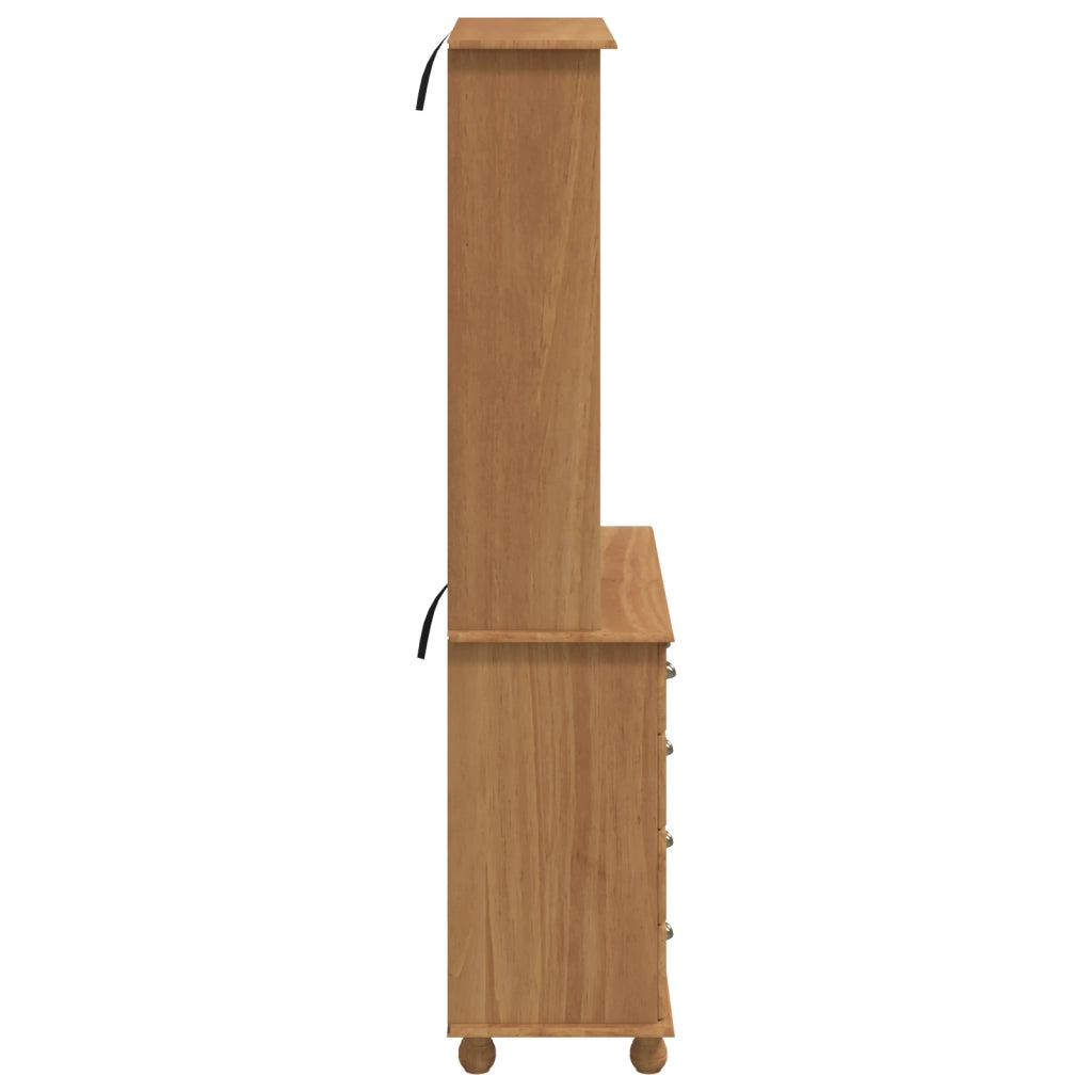 Hutch  'ASKIM'Miele bruno 91x40x183 cm Legno massello di pino