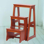 Scala a doppio piano pieghevole con pedale largo - kruk ideale per adulti, cucina e vaso di fiori - colore marrone