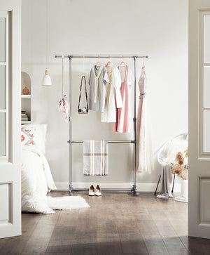 Appendiabiti VALORA su ruote - Argento LLR401