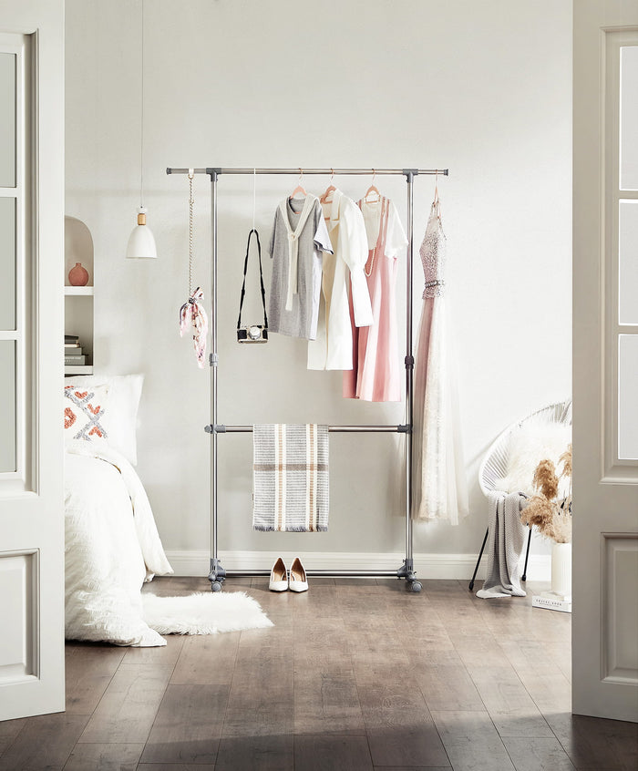 Appendiabiti VALORA su ruote - Argento LLR401