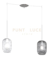 SOSPENSIONE CROMO 2 LUCI SPOSTABILE VETRI TR + FU 1181CR-S2 S-TF