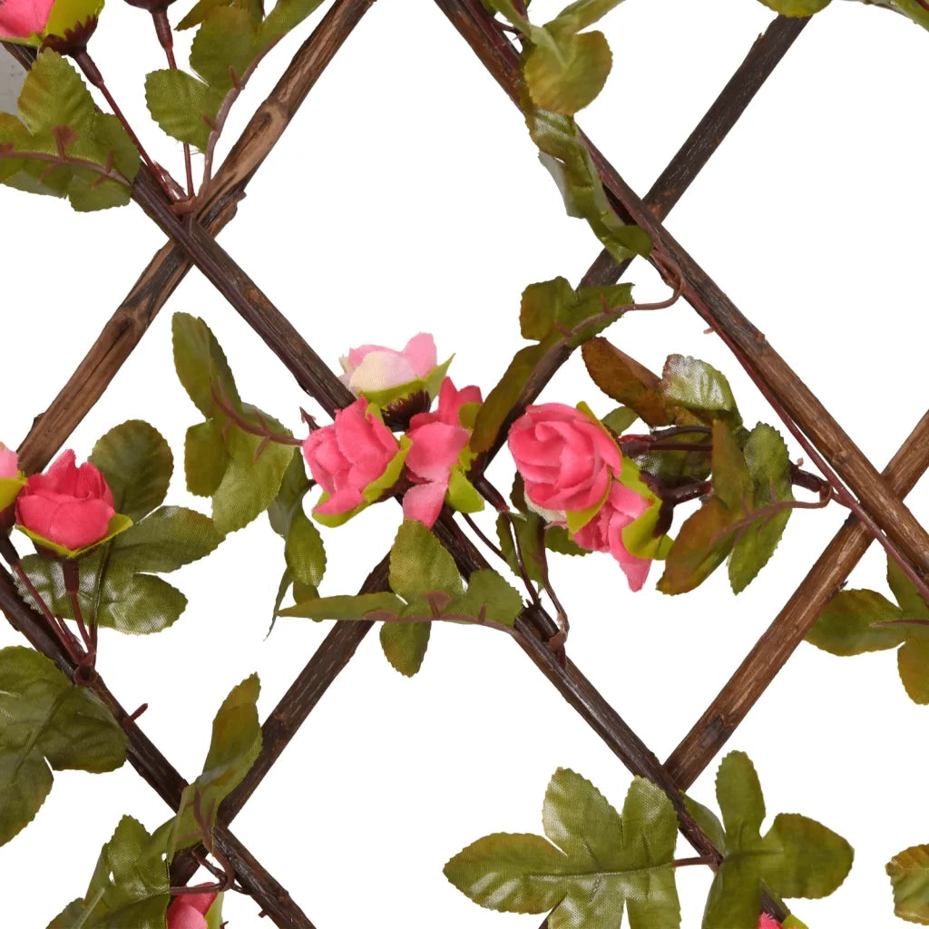 Traliccio Edera Artificiale Espandibile Rosa Scuro 180x20 cm 366576