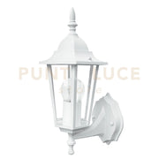 APPLIQUE UP MILANO BIANCA 1 LUCE ATTACCO E27 IP44 17X20,8X36CM ALLUMINIO E VETRO