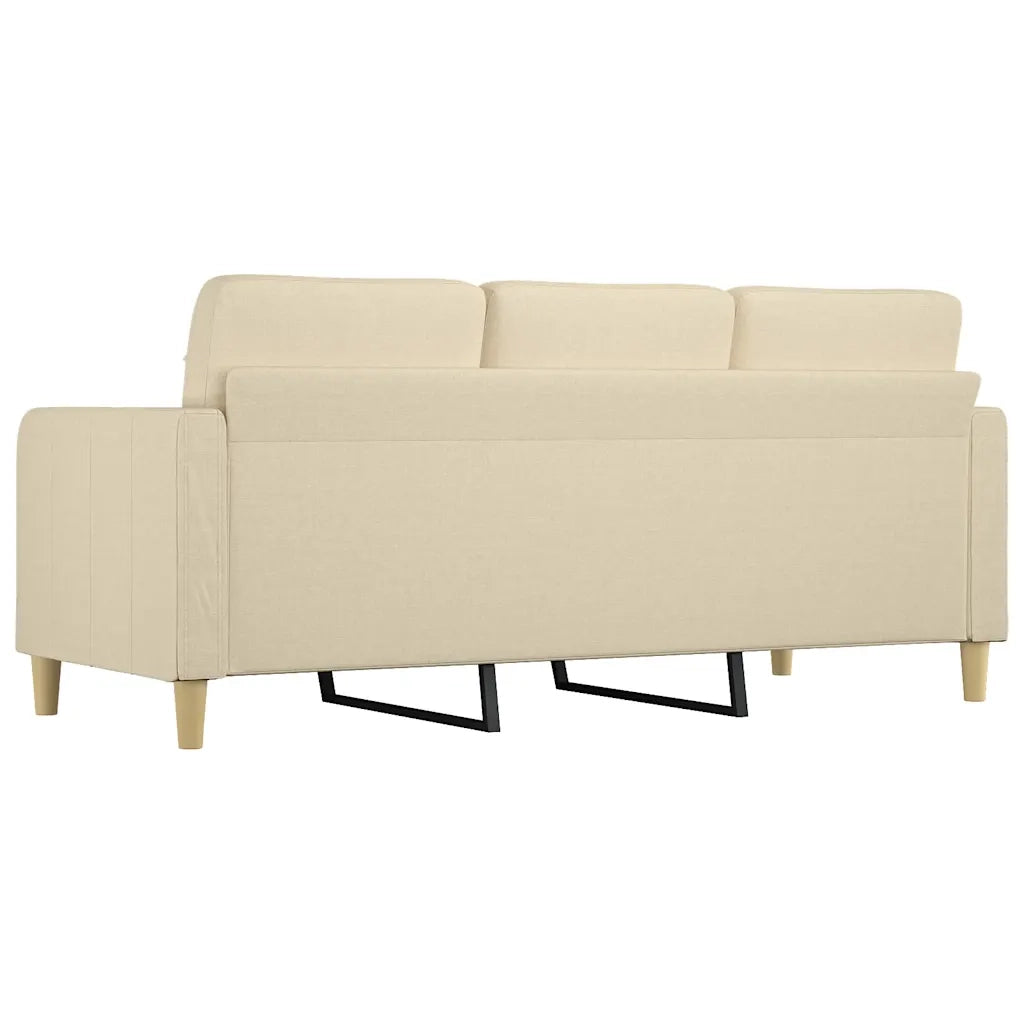 Divano a 3 Posti-Sofa 3 Posti Crema 180 cm in Tessuto 380499