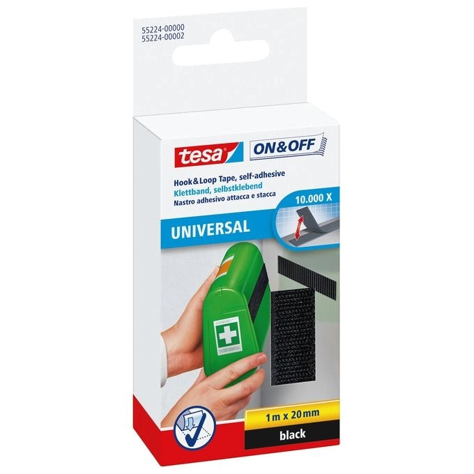 TESA 55224-00000-02 Velcro Nero 1 pz