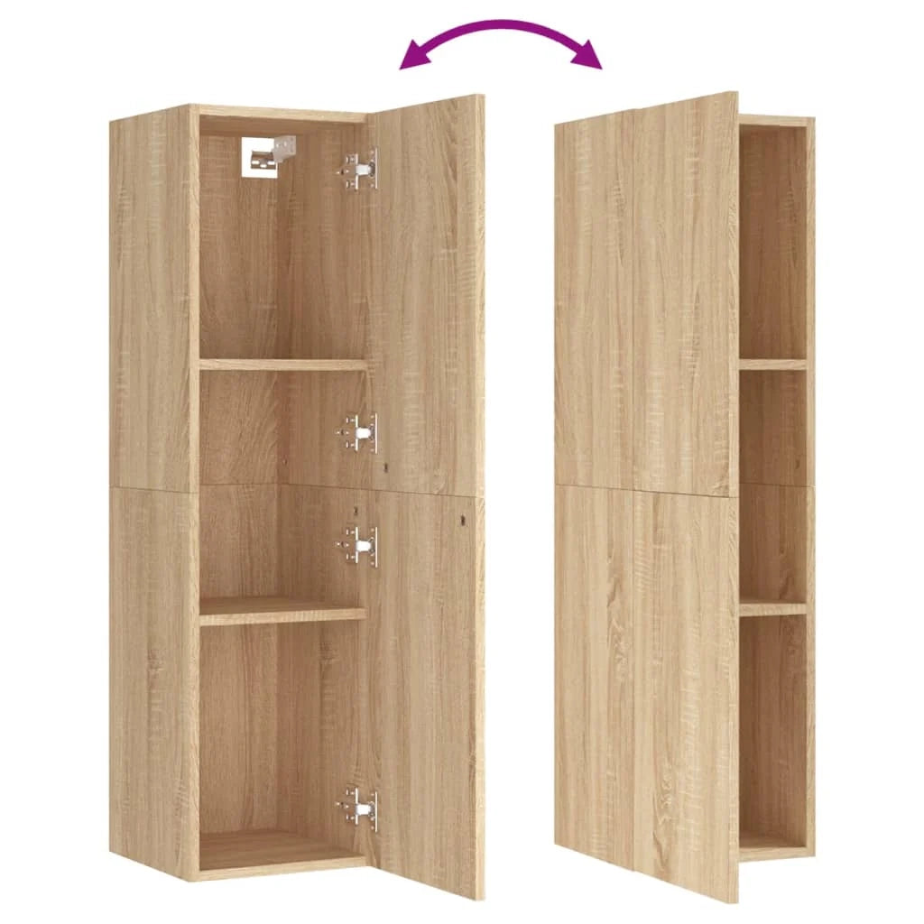 Mobile TV multimediale mensola TV credenza TV sala da pranzo soggiorno camera da letto rovere Sonoma 30,5 x 30 x 110 cm legno ingegnerizzato marrone 02_0027522