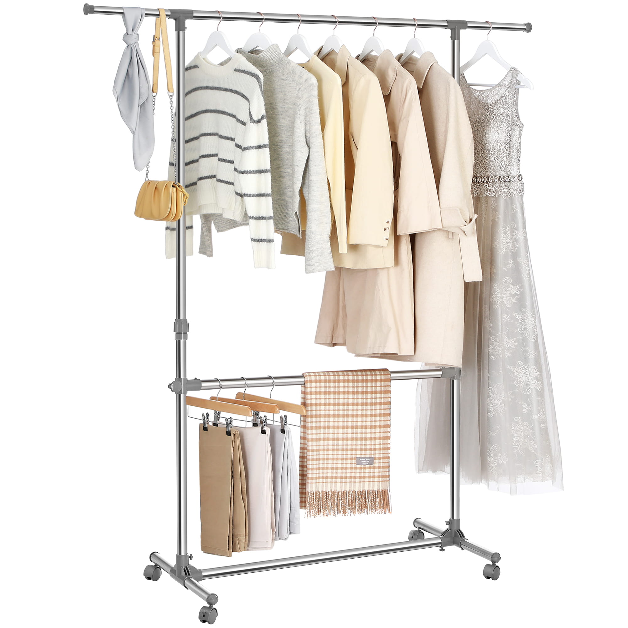 Appendiabiti VALORA su ruote - Argento LLR401