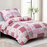 Set di lenzuola da letto, 135 x 200 cm, 100% cotone, respirante, set di lenzuola da letto morbide per persone con allergie, con chiusura a zip e cuscino, 80 x 80 cm, fiore a rilievo, 95 g/m² cotone
