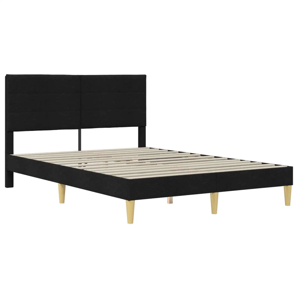 Struttura del letto con testiera Nero 120 x 200 cm Tessuto 42027578