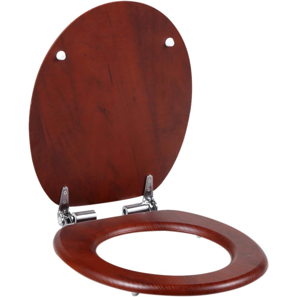 Yorbay tapa de wc asiento mdf madera r pida, con descenso auto