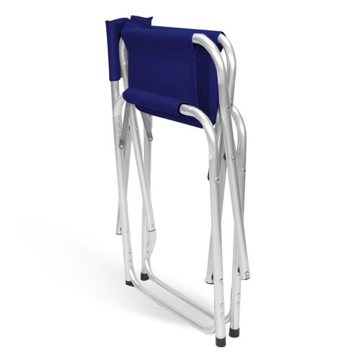 Sedia relax pieghevole Regista in alluminio con rivestimento in textilene blu